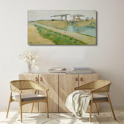 Bridges over water Canvas Wall art