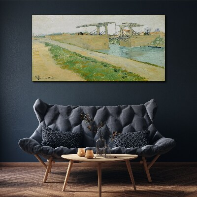 Bridges over water Canvas Wall art