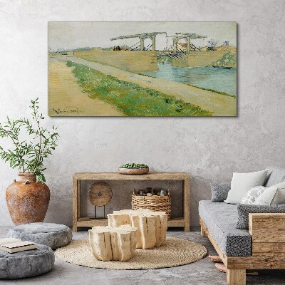 Bridges over water Canvas Wall art