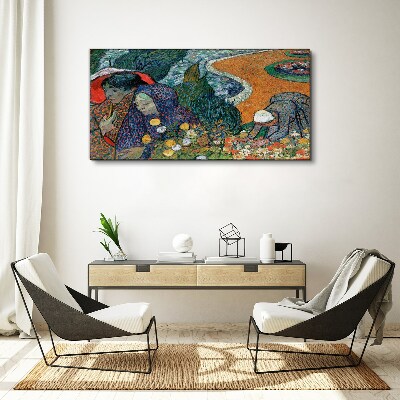Women in the garden Canvas Wall art