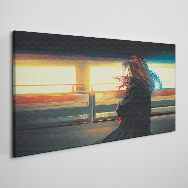 Reflections in the city light Canvas print