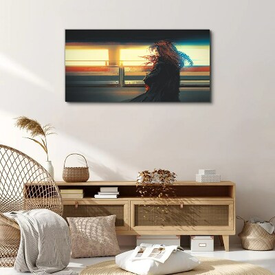 Reflections in the city light Canvas print