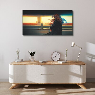 Reflections in the city light Canvas print