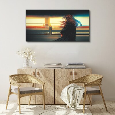 Reflections in the city light Canvas print