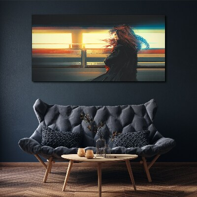 Reflections in the city light Canvas print