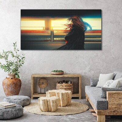Reflections in the city light Canvas print
