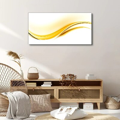 Abstract yellow waves Canvas print