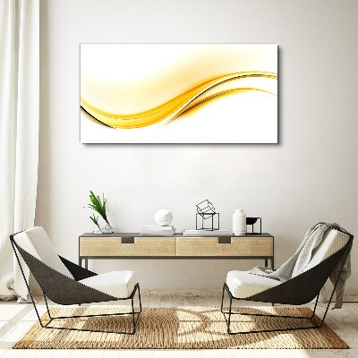 Waves of Yellow Light Canvas print