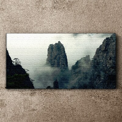 Misty mountain landscape Canvas print