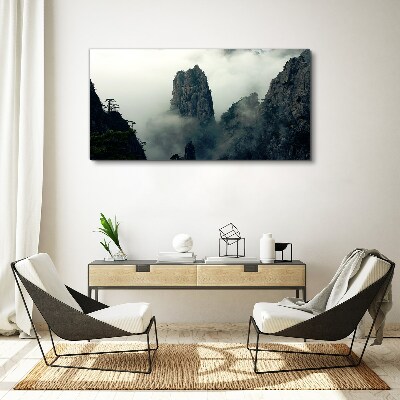 Misty mountain landscape Canvas print