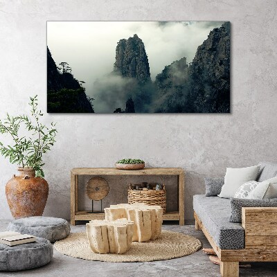 Misty mountain landscape Canvas print