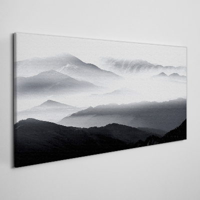 Mountain fog Canvas print