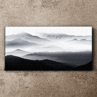 Misty mountain panorama Canvas print