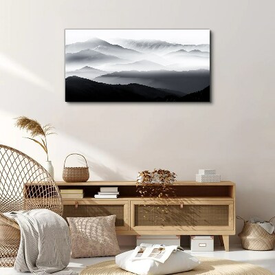 Misty mountain panorama Canvas print
