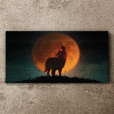 Wolf under the Moon Canvas print