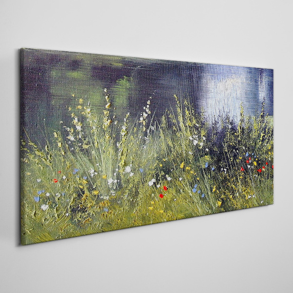 Flower meadow in the light Canvas print