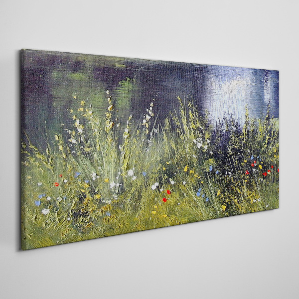 River grass flowers Canvas print