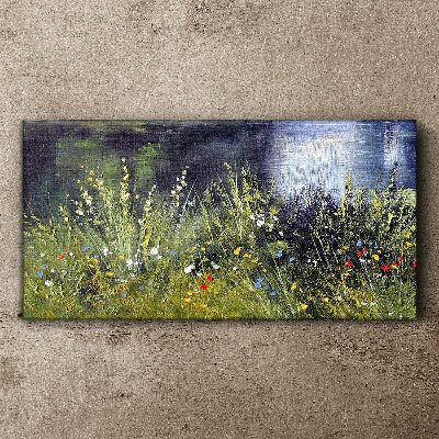 Flower meadow in the light Canvas print