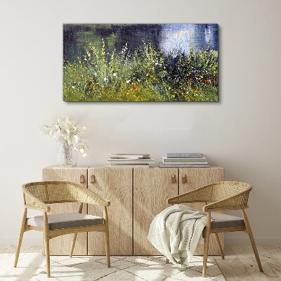 Flower meadow in the light Canvas print