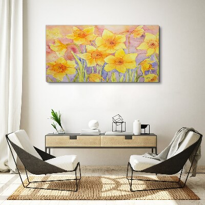 Figure yellow flowers Canvas print