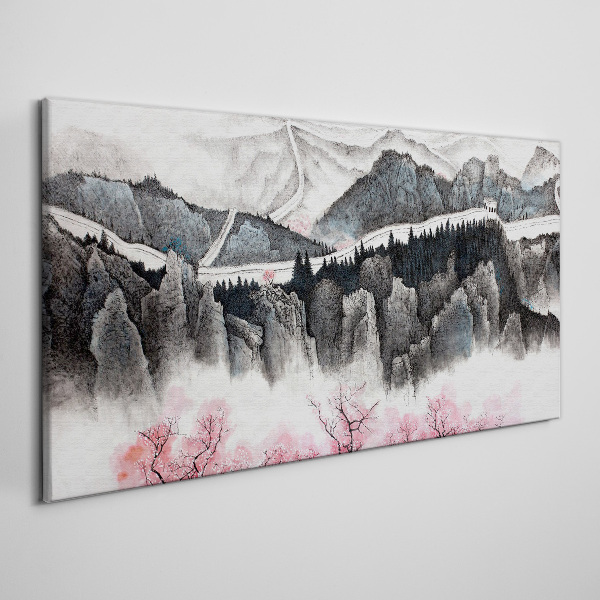 Modern forest wall Canvas print