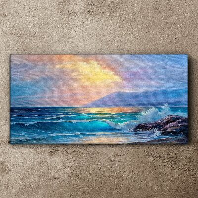 A quiet morning by the ocean Canvas print