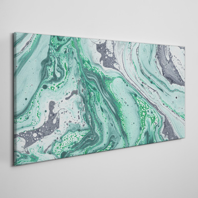 Green waves of abstraction Canvas print