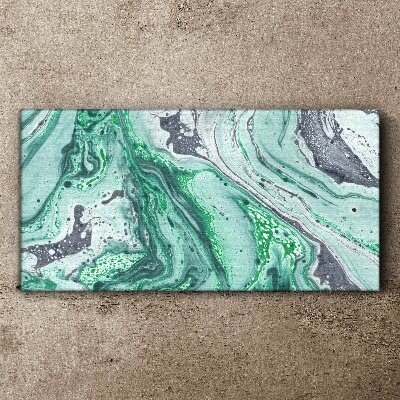 Green waves of abstraction Canvas print