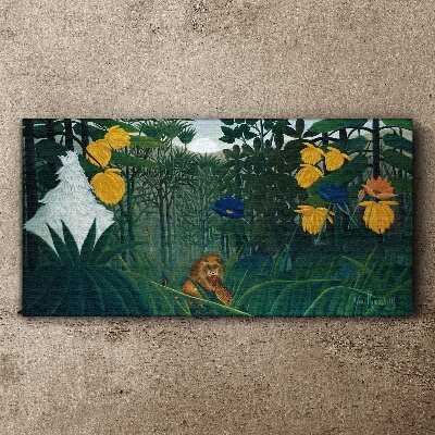 Nature flowers lion Canvas print