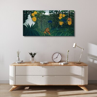 Mysterious forest with wild nature Canvas print
