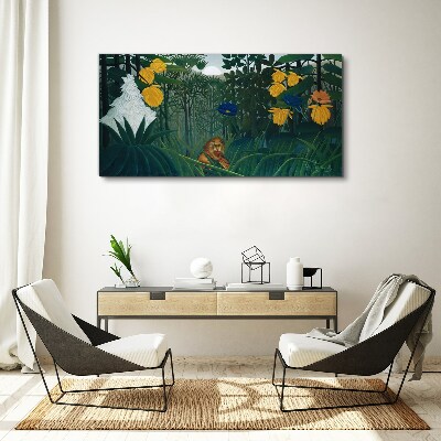 Mysterious forest with wild nature Canvas print