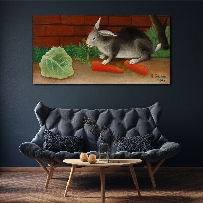 Animal carrot rabbit Canvas print