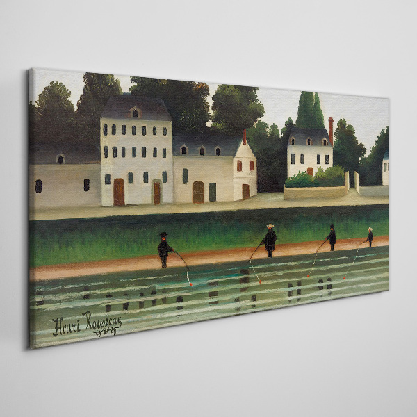 Fish hunters by the river Canvas print