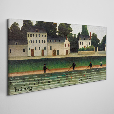 Fish hunters by the river Canvas print
