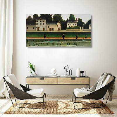 Fish hunters by the river Canvas print