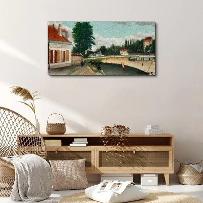 A quiet river bank Canvas print