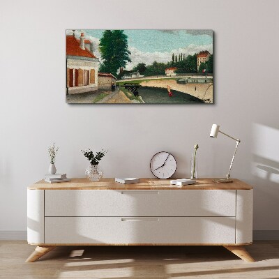 A quiet river bank Canvas print