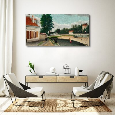 A quiet river bank Canvas print