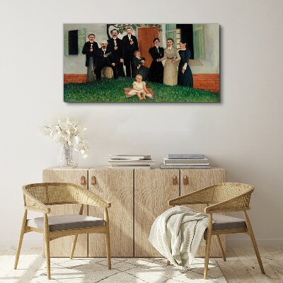 Family meeting in the garden Canvas print