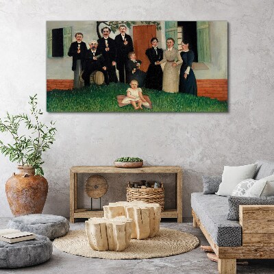 Family meeting in the garden Canvas print