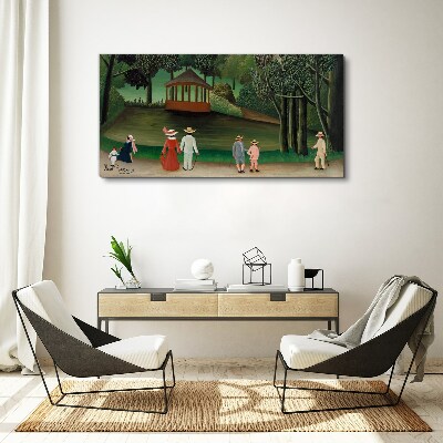 A pair of park trees Canvas print
