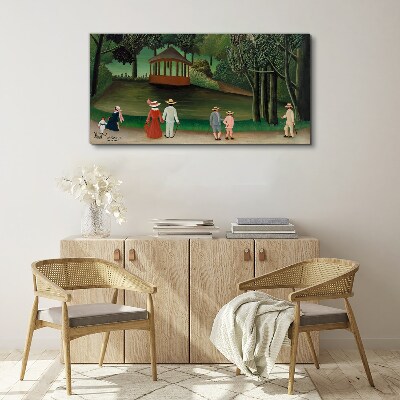A pair of park trees Canvas print