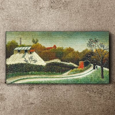 Countryside scenery with trees Canvas print