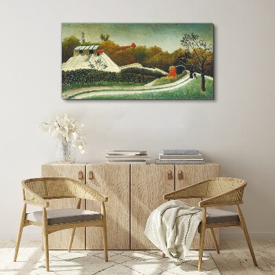Countryside scenery with trees Canvas print
