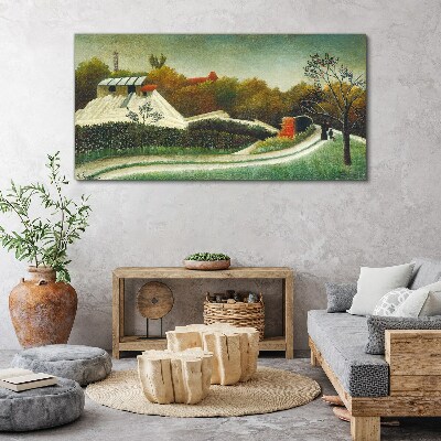 Countryside scenery with trees Canvas print
