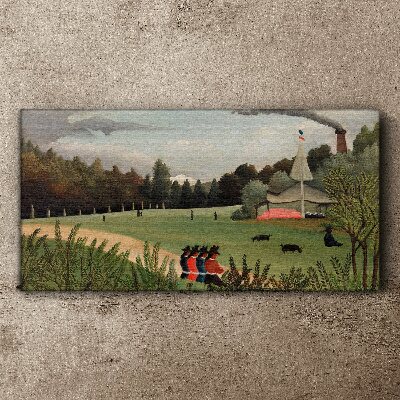 The modern village forest Canvas print