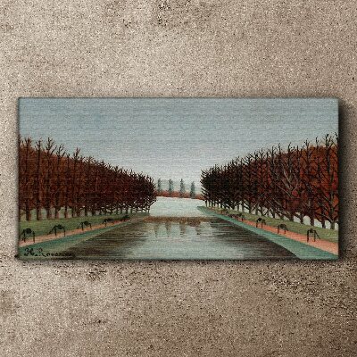 Park river sky tree Canvas print