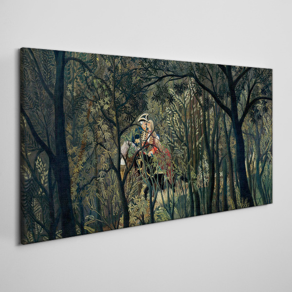 Mysterious Rider in the Forest Canvas print
