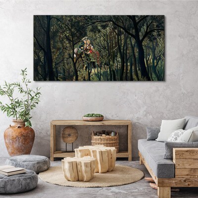 Mysterious Rider in the Forest Canvas print