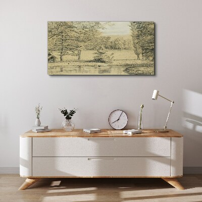 Forest water Canvas print